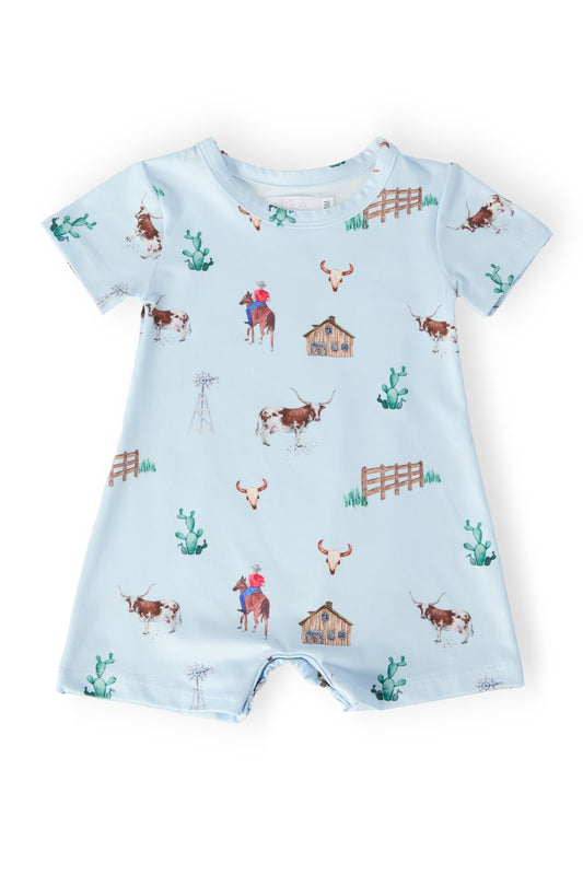 Boys Ranch Hand Short Sleeve Shorty One-Piece