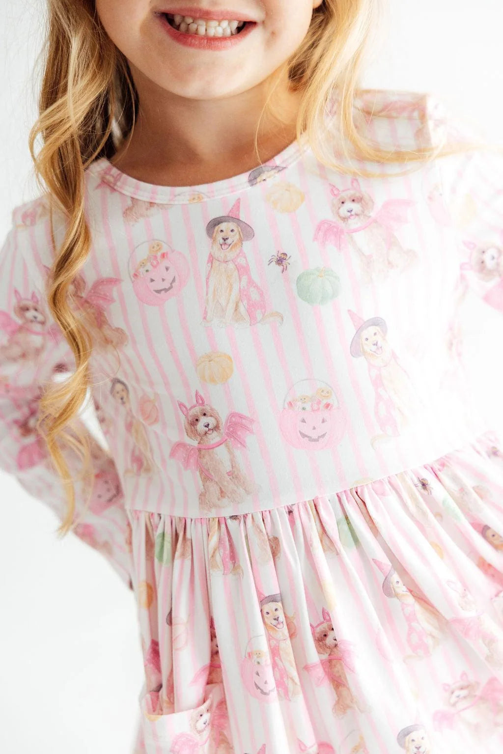 Mila & Rose® PAWSITIVELY Spooky L/S Pocket Twirl Dress (Girls)